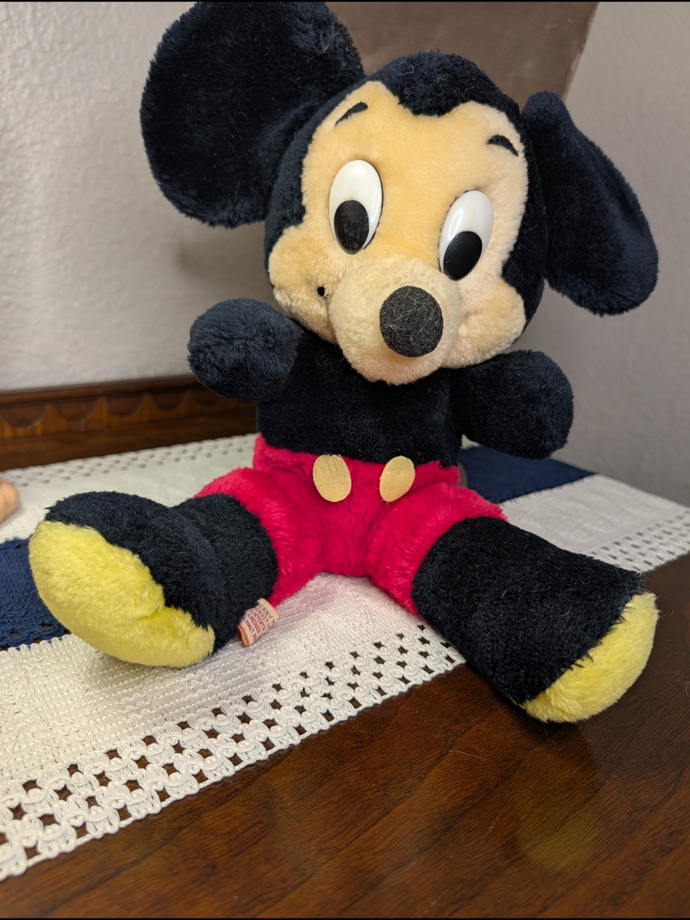 Vintage Walt Disney Mickey Mouse Plush  Stuffed Animal Toy 14"